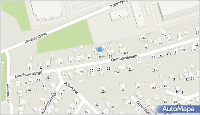 Radomsko, Dembowskiego Edwarda, 30, mapa Radomsko