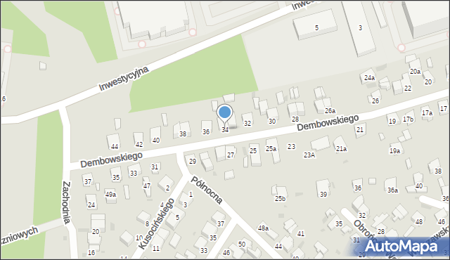 Radomsko, Dembowskiego Edwarda, 34, mapa Radomsko