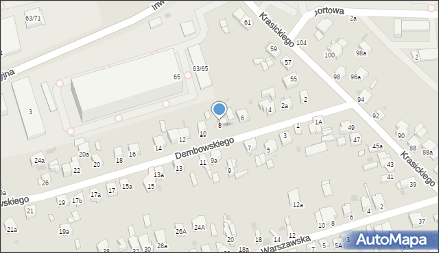 Radomsko, Dembowskiego Edwarda, 8, mapa Radomsko