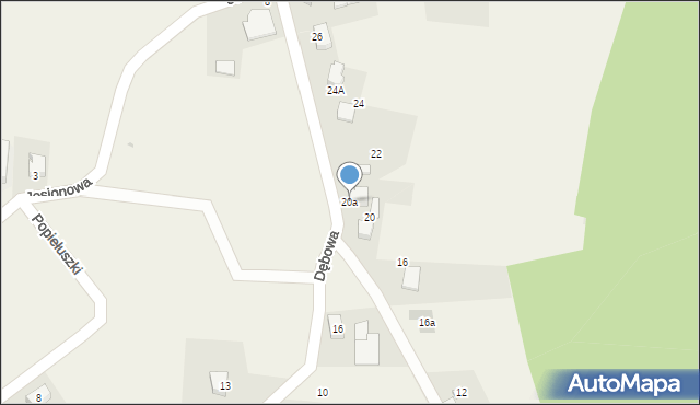 Radostowice, Dębowa, 20a, mapa Radostowice
