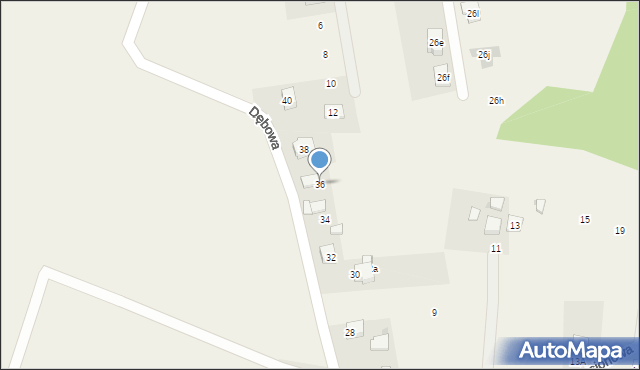 Radostowice, Dębowa, 36, mapa Radostowice