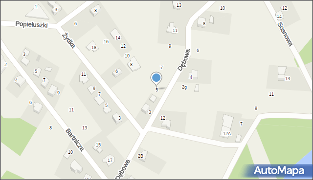 Radostowice, Dębowa, 5, mapa Radostowice