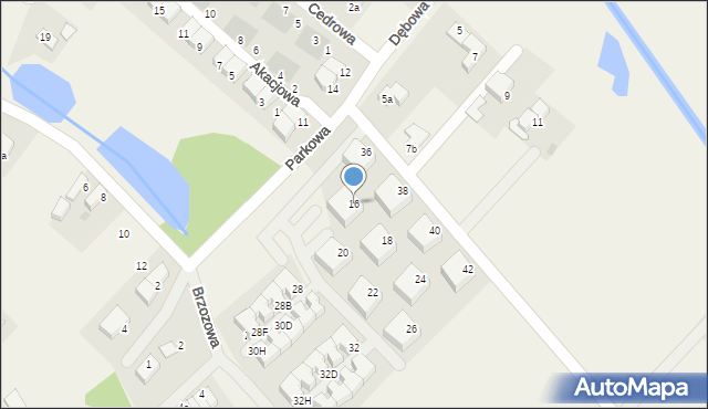 Radwanice, Dębowa, 16, mapa Radwanice