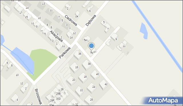 Radwanice, Dębowa, 7b, mapa Radwanice