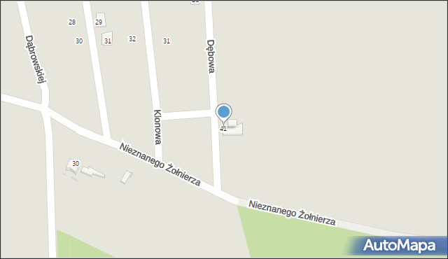 Radzionków, Dębowa, 41, mapa Radzionków