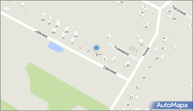 Radzymin, Dębowa, 8, mapa Radzymin