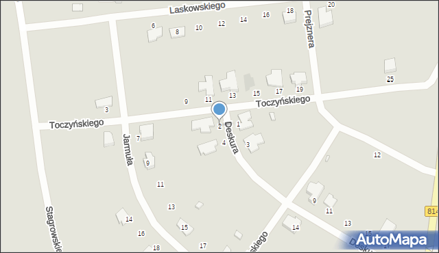 Radzyń Podlaski, Deskura Bronisława, 2, mapa Radzyń Podlaski