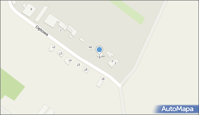 Rakoniewice, Dębowa, 4, mapa Rakoniewice