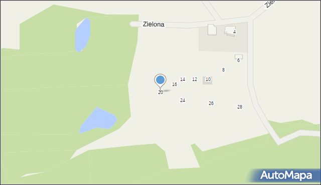 Rąty, Dębowa, 20, mapa Rąty