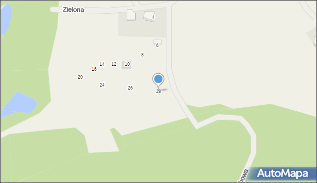 Rąty, Dębowa, 28, mapa Rąty