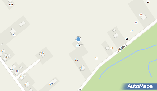 Rogów, Dębowa, 11a, mapa Rogów