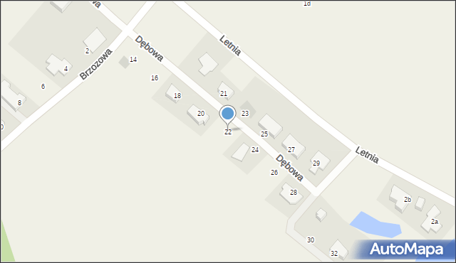 Rokocin, Dębowa, 22, mapa Rokocin