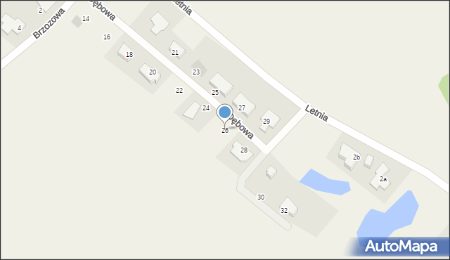 Rokocin, Dębowa, 26, mapa Rokocin