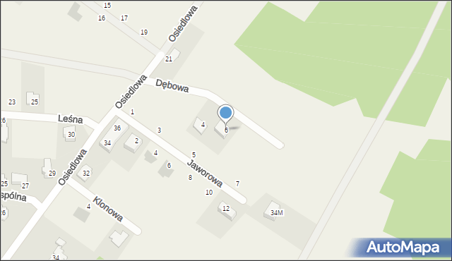 Rudna Mała, Dębowa, 6, mapa Rudna Mała