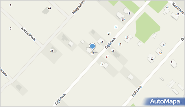 Rybienko Nowe, Dębowa, 18, mapa Rybienko Nowe