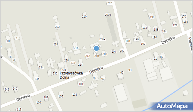 Rzeszów, Dębicka, 208, mapa Rzeszów