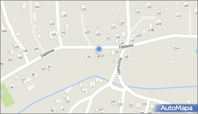 Rzeszów, Dębicka, 57, mapa Rzeszów