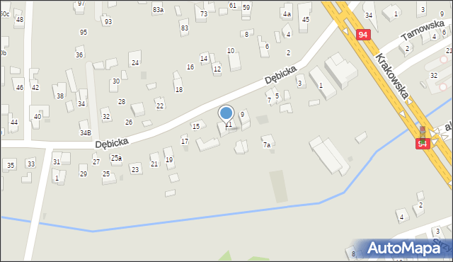 Rzeszów, Dębicka, 13, mapa Rzeszów