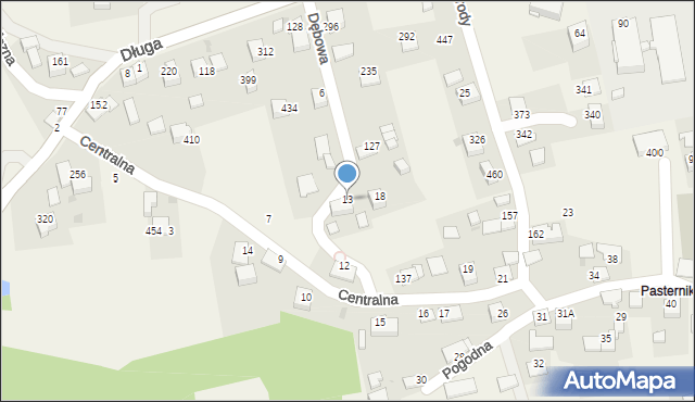 Rzozów, Dębowa, 9, mapa Rzozów