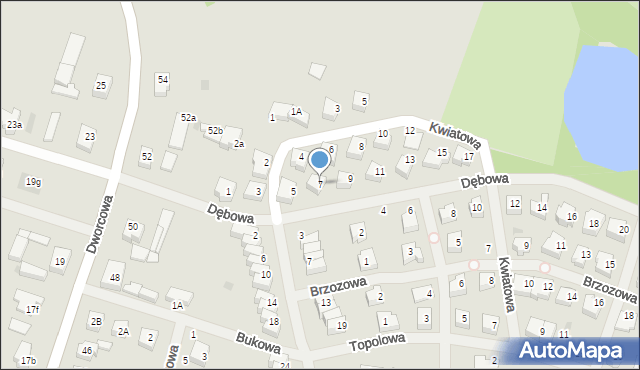 Sianów, Dębowa, 7, mapa Sianów