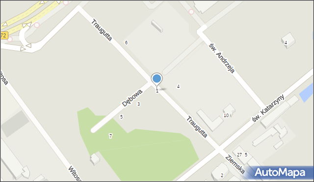 Siechnice, Dębowa, 1, mapa Siechnice