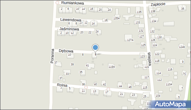 Siemianowice Śląskie, Dębowa, 6, mapa Siemianowice Śląskie