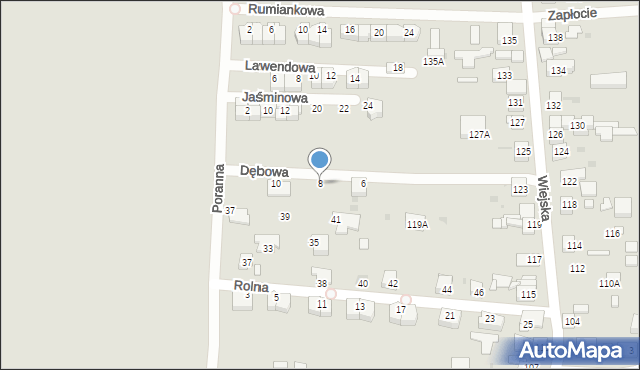 Siemianowice Śląskie, Dębowa, 8, mapa Siemianowice Śląskie
