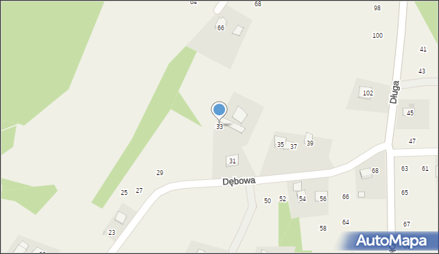 Siepraw, Dębowa, 33, mapa Siepraw