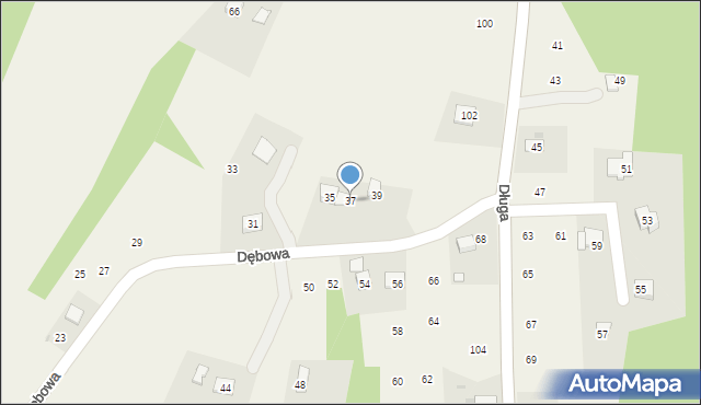 Siepraw, Dębowa, 37, mapa Siepraw