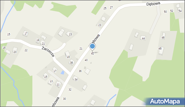 Siepraw, Dębowa, 42, mapa Siepraw