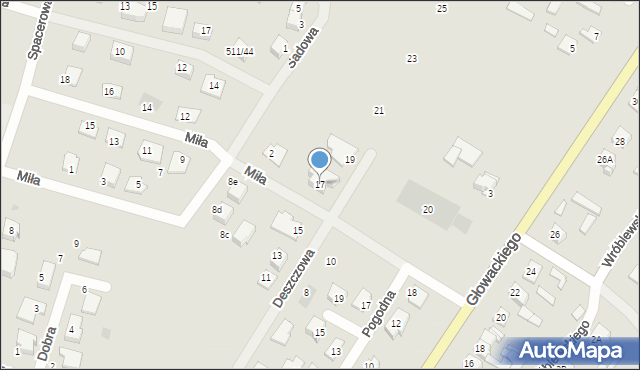 Sierpc, Deszczowa, 17, mapa Sierpc