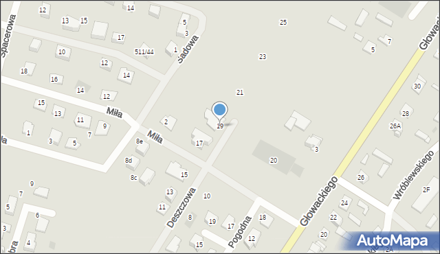 Sierpc, Deszczowa, 19, mapa Sierpc