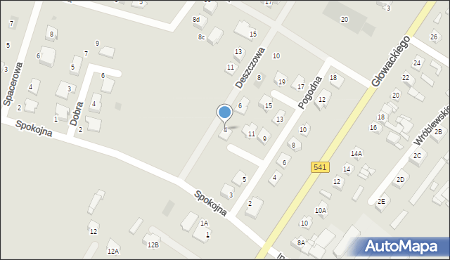 Sierpc, Deszczowa, 4, mapa Sierpc