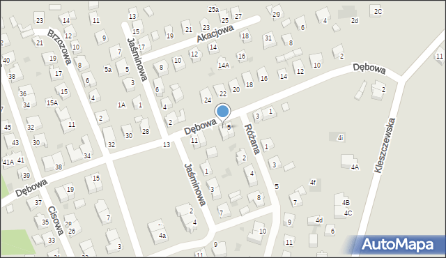 Skarszewy, Dębowa, 7, mapa Skarszewy