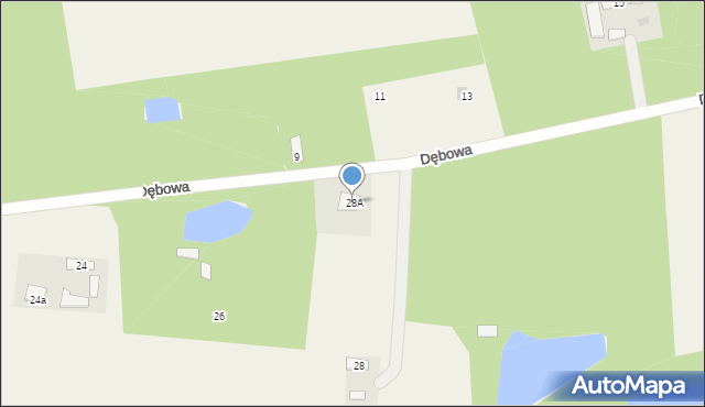 Skuły, Dębowa, 28A, mapa Skuły