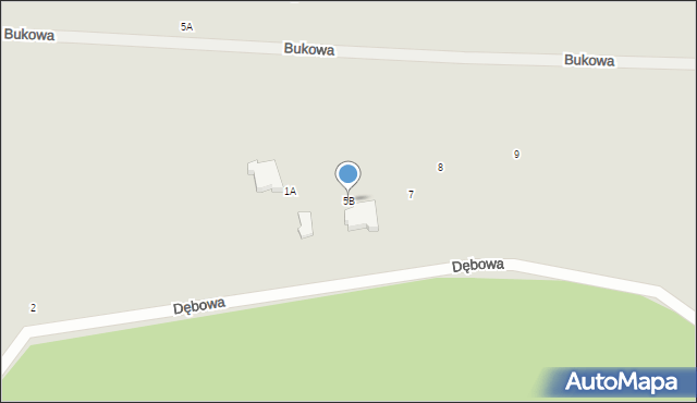 Skwierzyna, Dębowa, 5B, mapa Skwierzyna