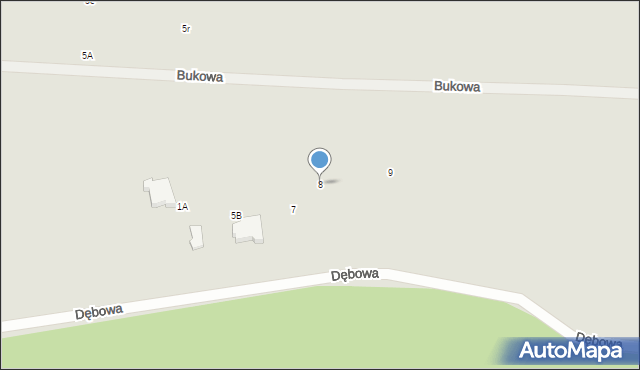 Skwierzyna, Dębowa, 8, mapa Skwierzyna