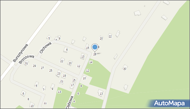 Słajszewo, Dębowa, 16, mapa Słajszewo