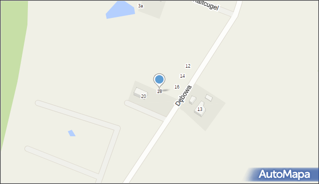 Sławki, Dębowa, 18, mapa Sławki