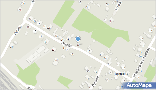 Sławków, Dębniki, 12, mapa Sławków