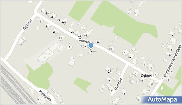 Sławków, Dębniki, 5, mapa Sławków