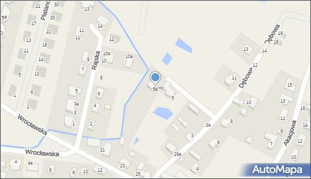 Śliwice, Dębowa, 5a, mapa Śliwice