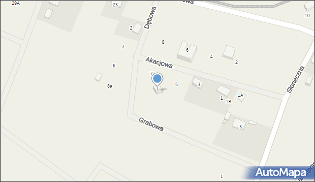 Śliwin, Dębowa, 5, mapa Śliwin