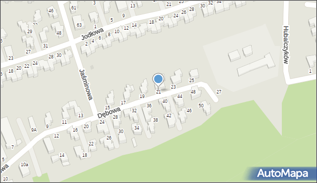 Słupsk, Dębowa, 21, mapa Słupska