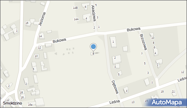 Smołdzino, Dębowa, 6, mapa Smołdzino