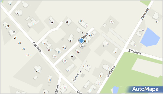 Smolec, Dębowa, 16, mapa Smolec