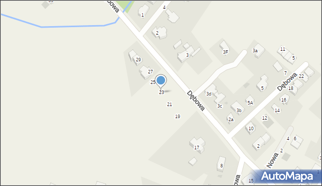 Smolec, Dębowa, 23, mapa Smolec