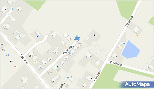 Smolec, Dębowa, 24, mapa Smolec