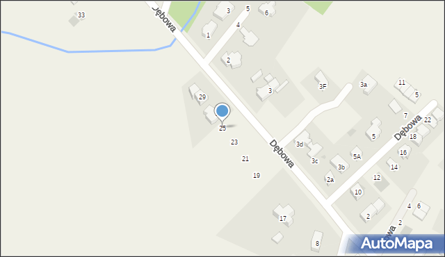 Smolec, Dębowa, 25, mapa Smolec