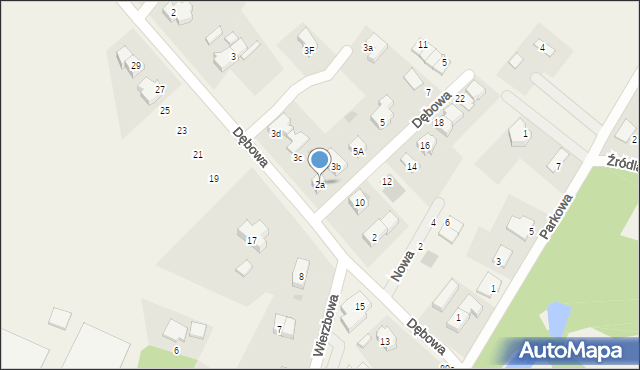 Smolec, Dębowa, 2a, mapa Smolec